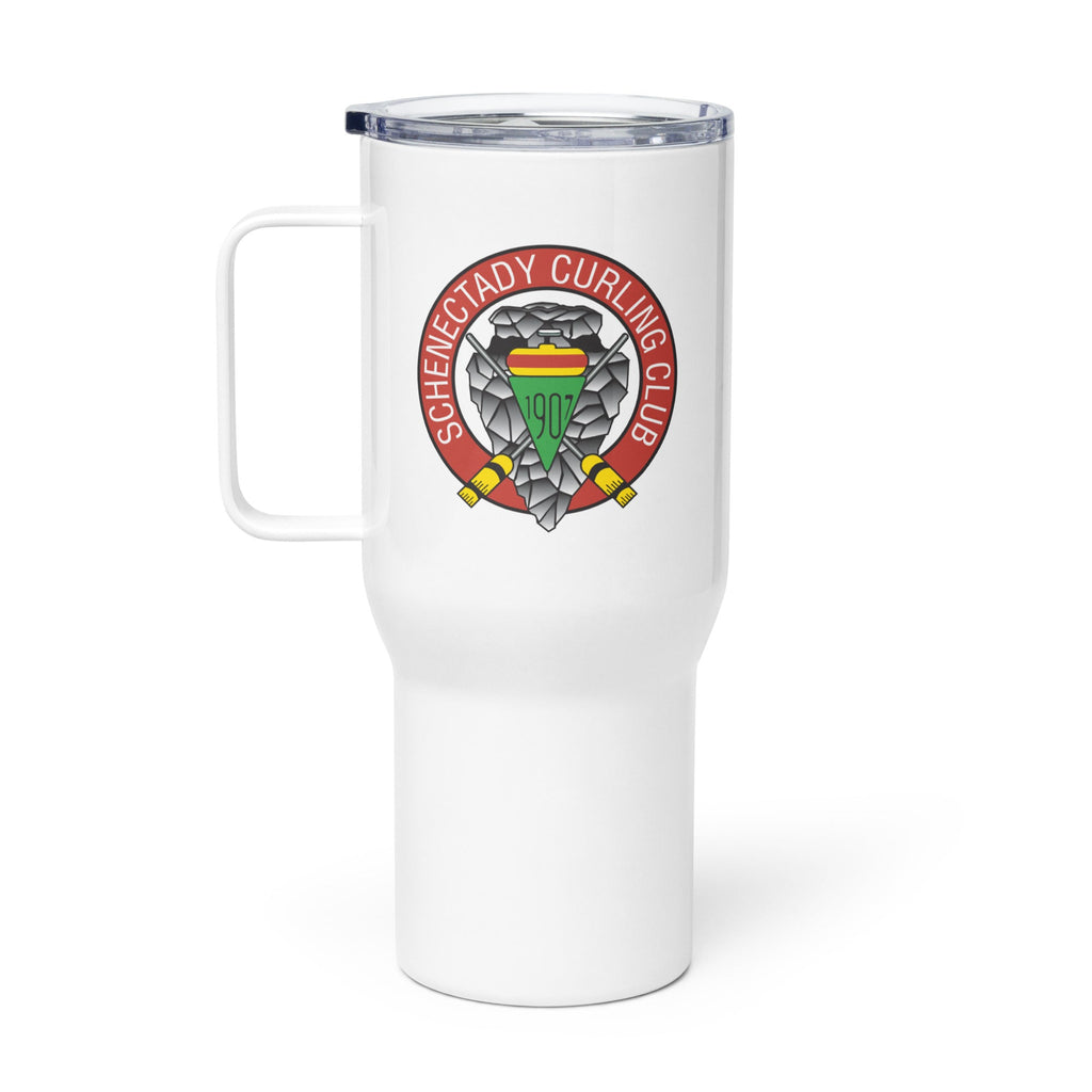 Schenectady Curling Club Travel mug with a handle - Broomfitters