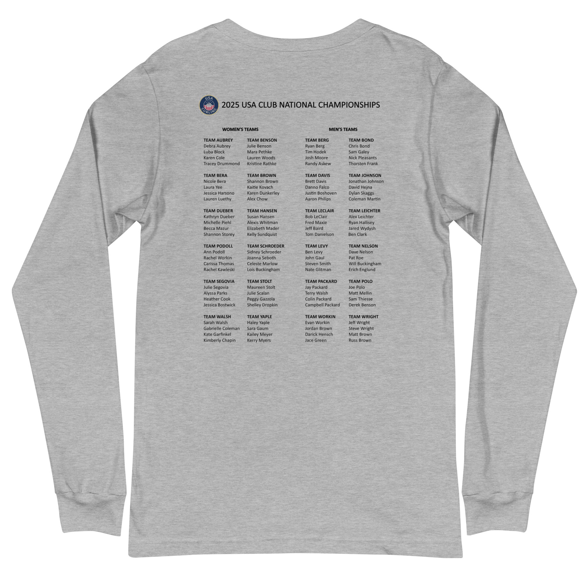 2025 MILWAUKEE CURLING NATIONALS Unisex Long Sleeve Tee - Broomfitters