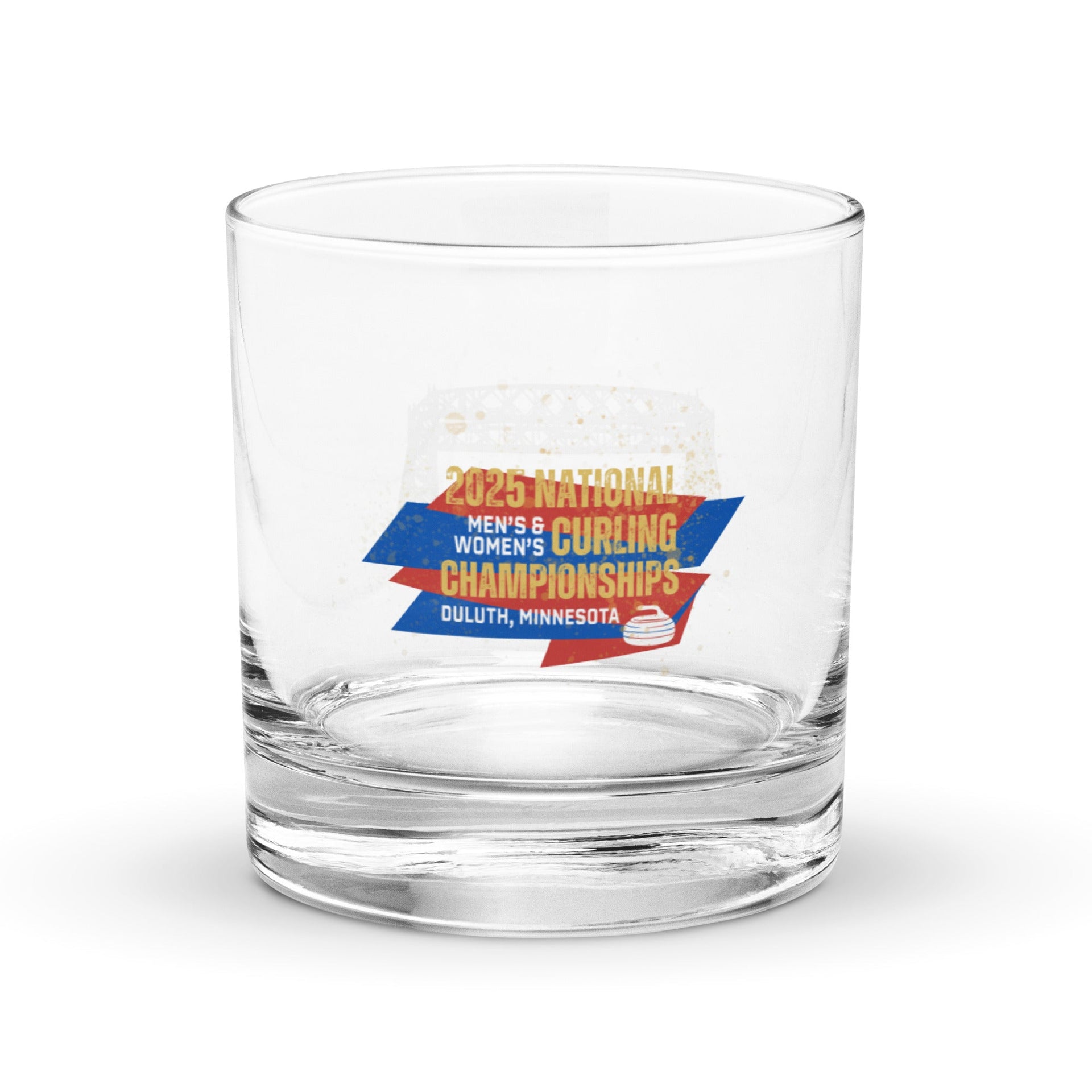 2025 NATIONAL CURLING CHAMPIONSHIP - DULUTH MINNESOTA Rocks glass