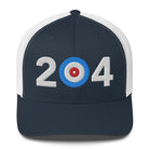 204 Manitoba Area Code Trucker Cap - Broomfitters