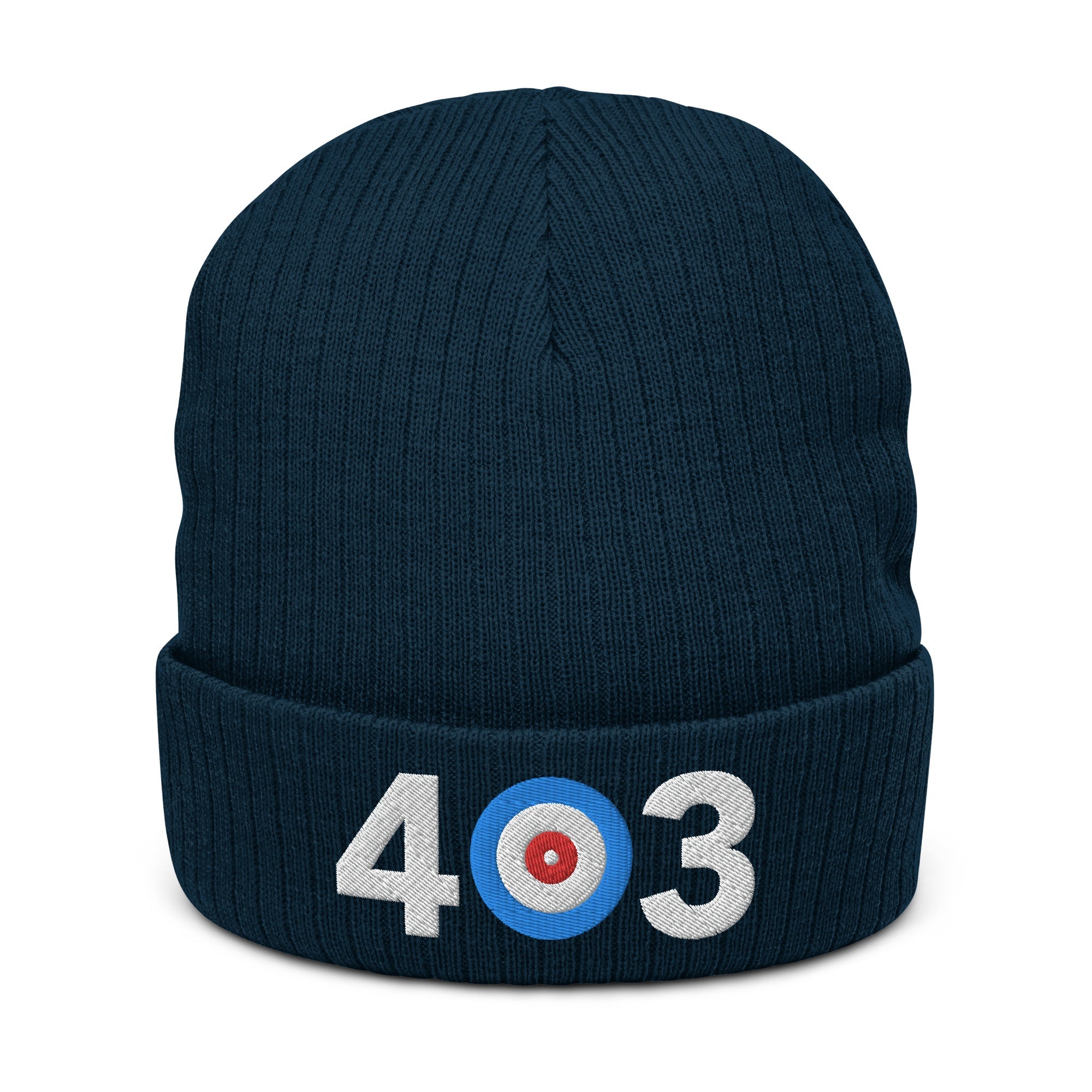 403 Calgary Area Code Ribbed knit beanie - Broomfitters