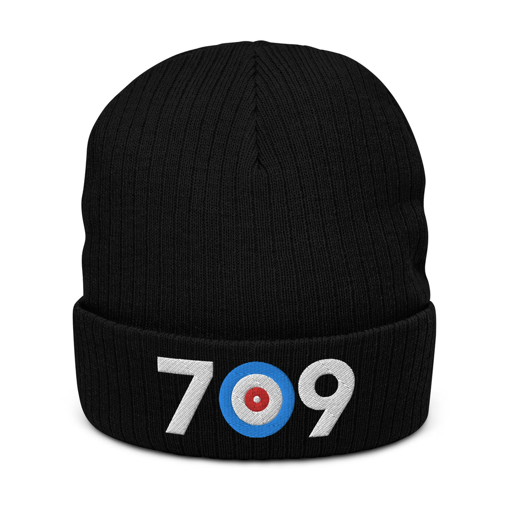 709 New Foundland Area Code Ribbed knit beanie - Broomfitters