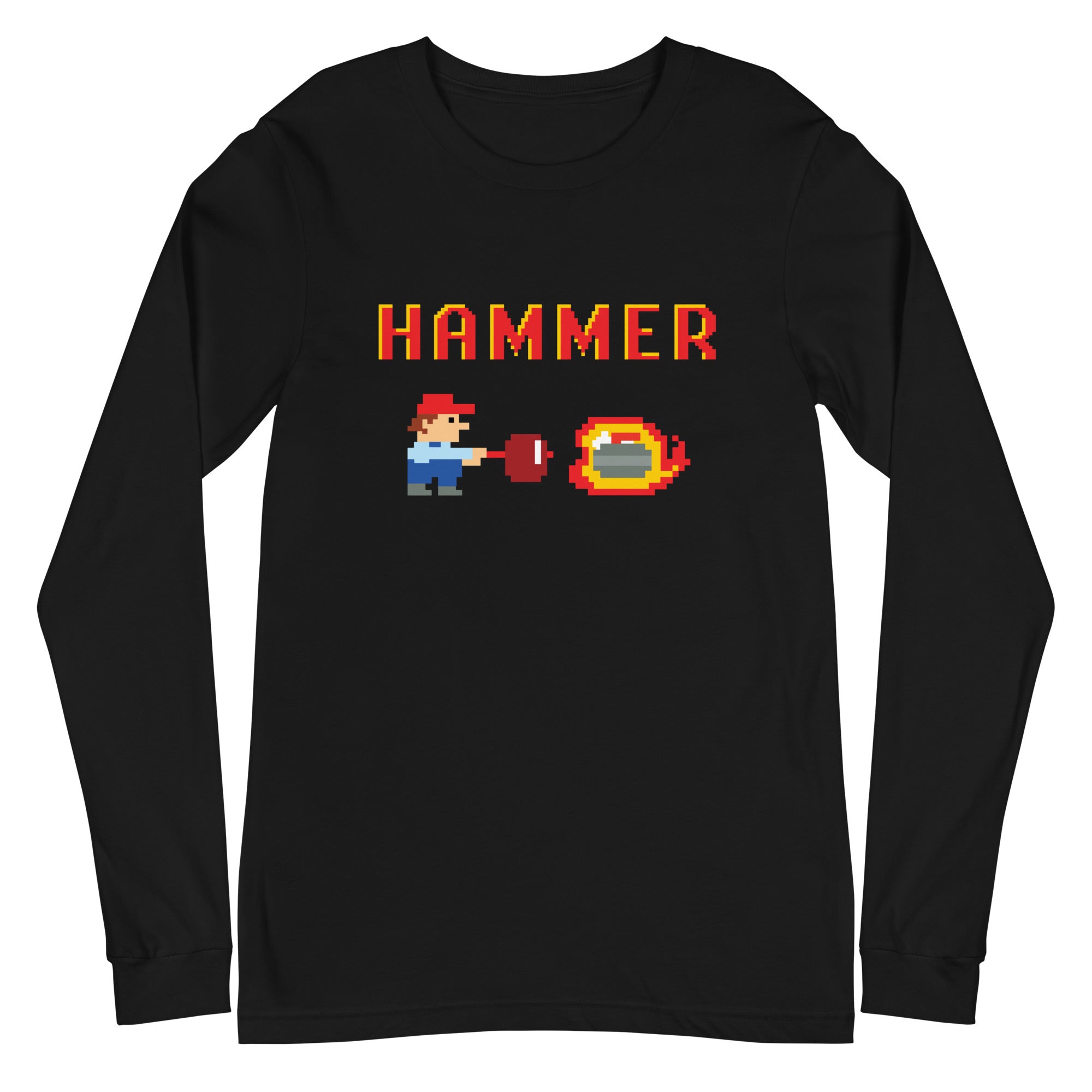 8 - Bit Hammer Curling Unisex Long Sleeve Tee - Broomfitters