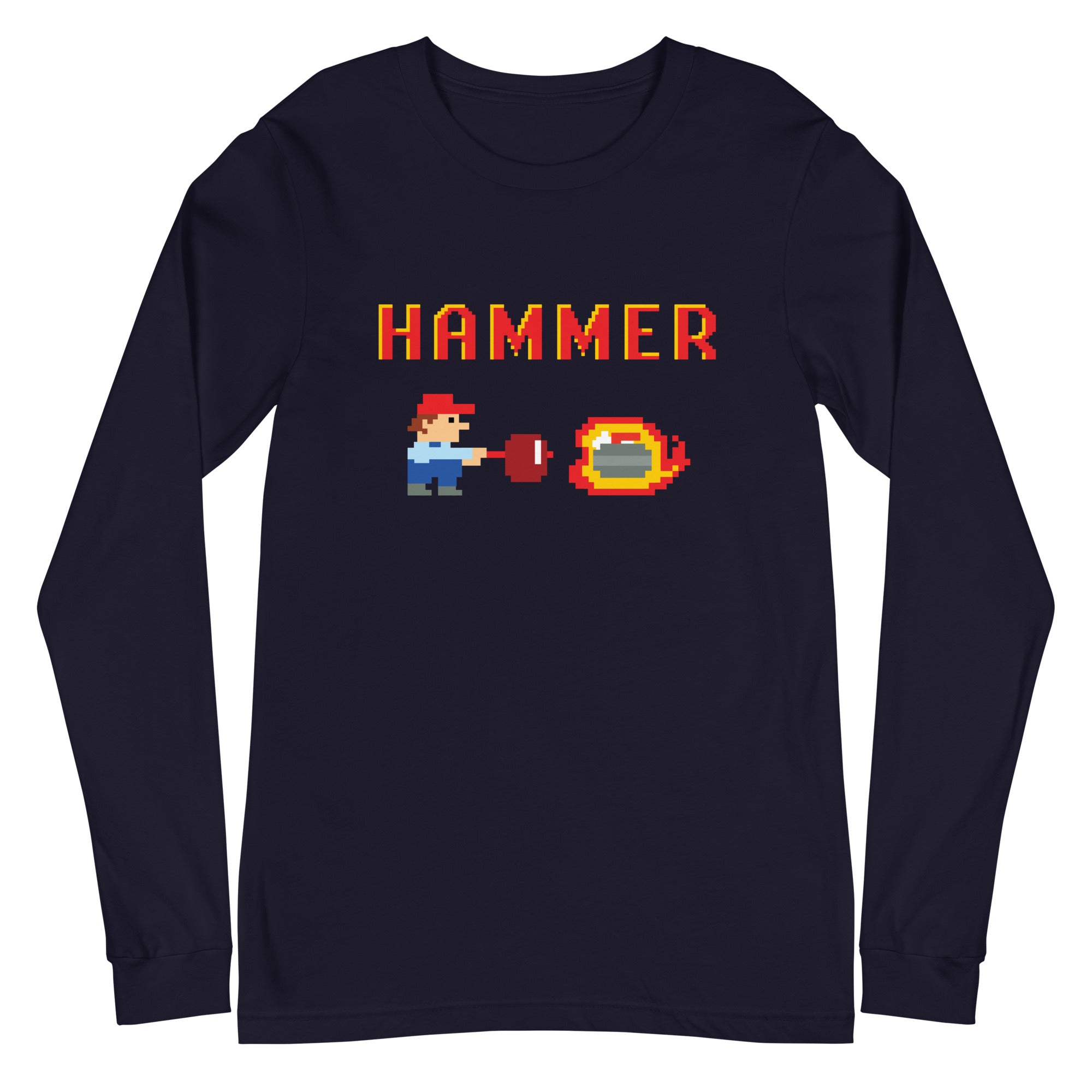 8 - Bit Hammer Curling Unisex Long Sleeve Tee - Broomfitters