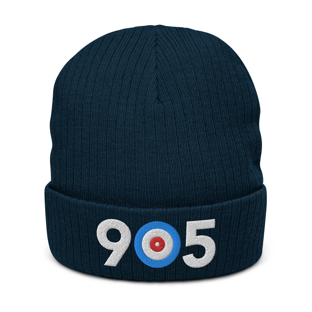 905 Toronto Area Code Ribbed knit beanie - Broomfitters
