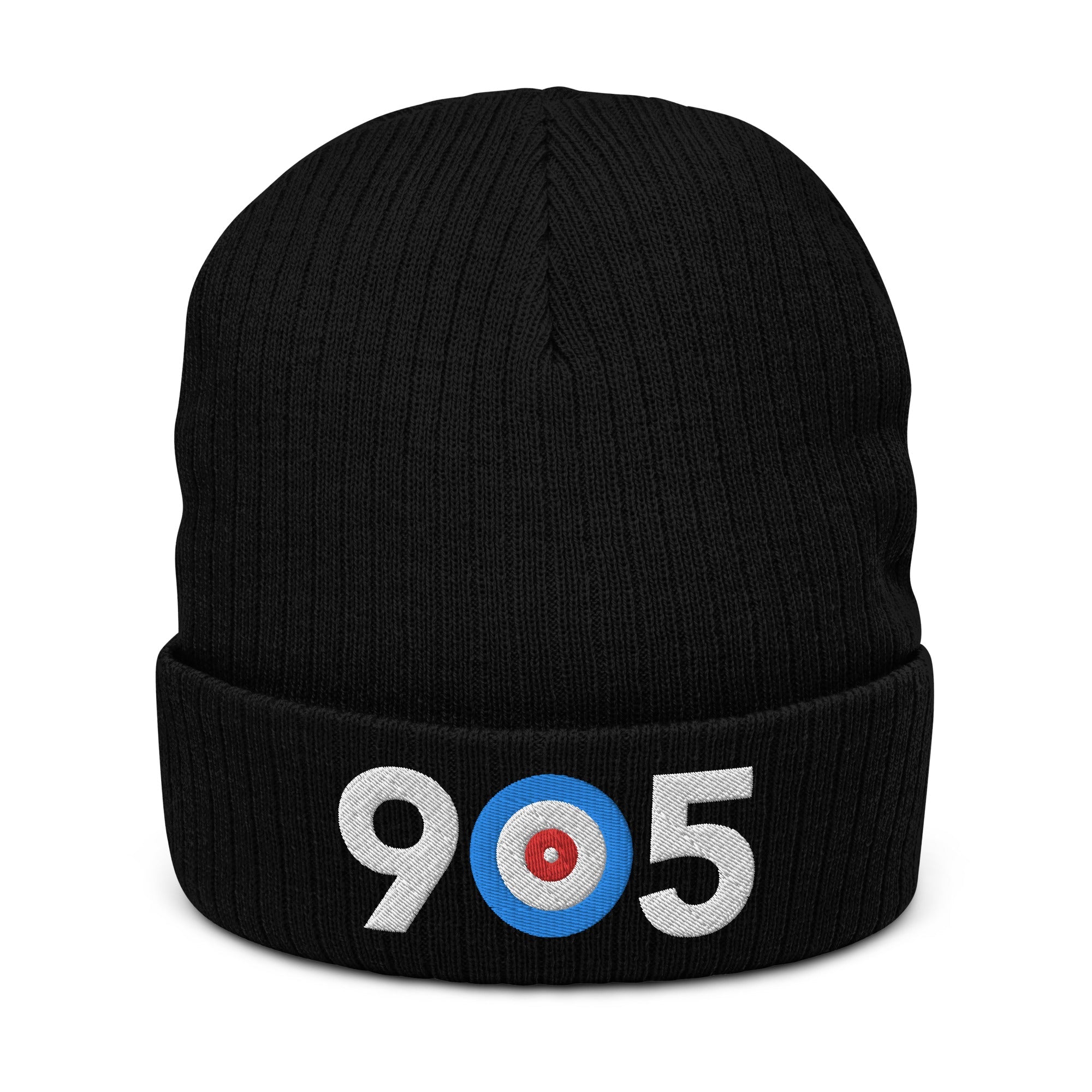 905 Toronto Area Code Ribbed knit beanie - Broomfitters