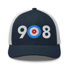 908 Area Code - New Jersey Trucker Cap - Broomfitters