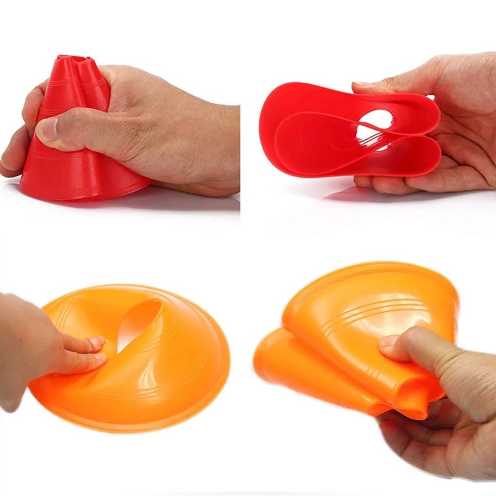 Agility Cones. 25 Pack W/ STAND & Mesh Bag - Broomfitters