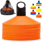 Agility Cones. 25 Pack W/ STAND & Mesh Bag - Broomfitters