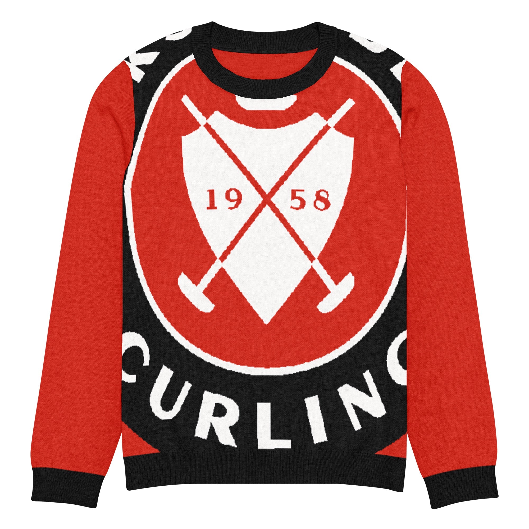 Aksarben Curling Club Knitted crew neck sweater - Broomfitters