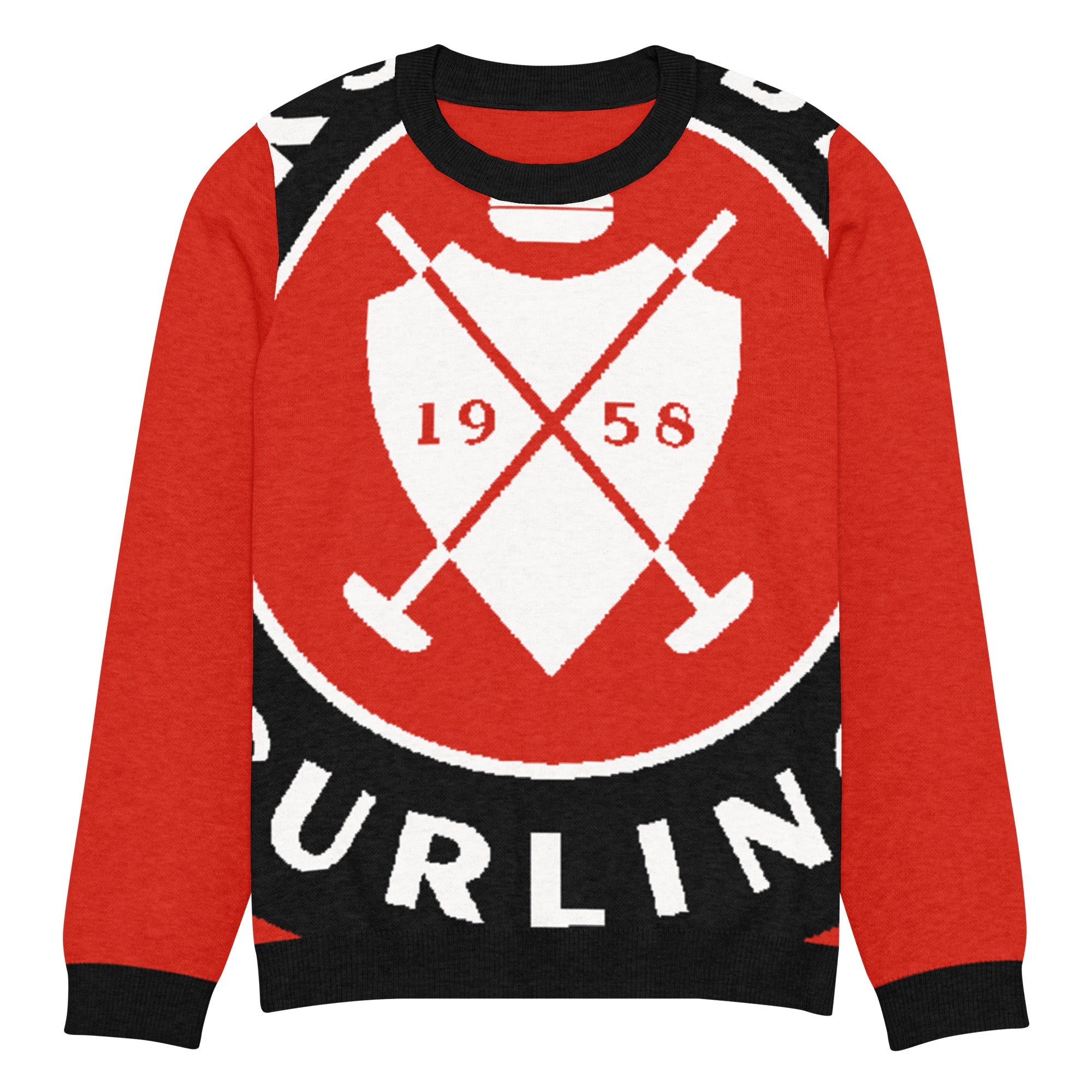 Aksarben Curling Club Knitted crew neck sweater - Broomfitters