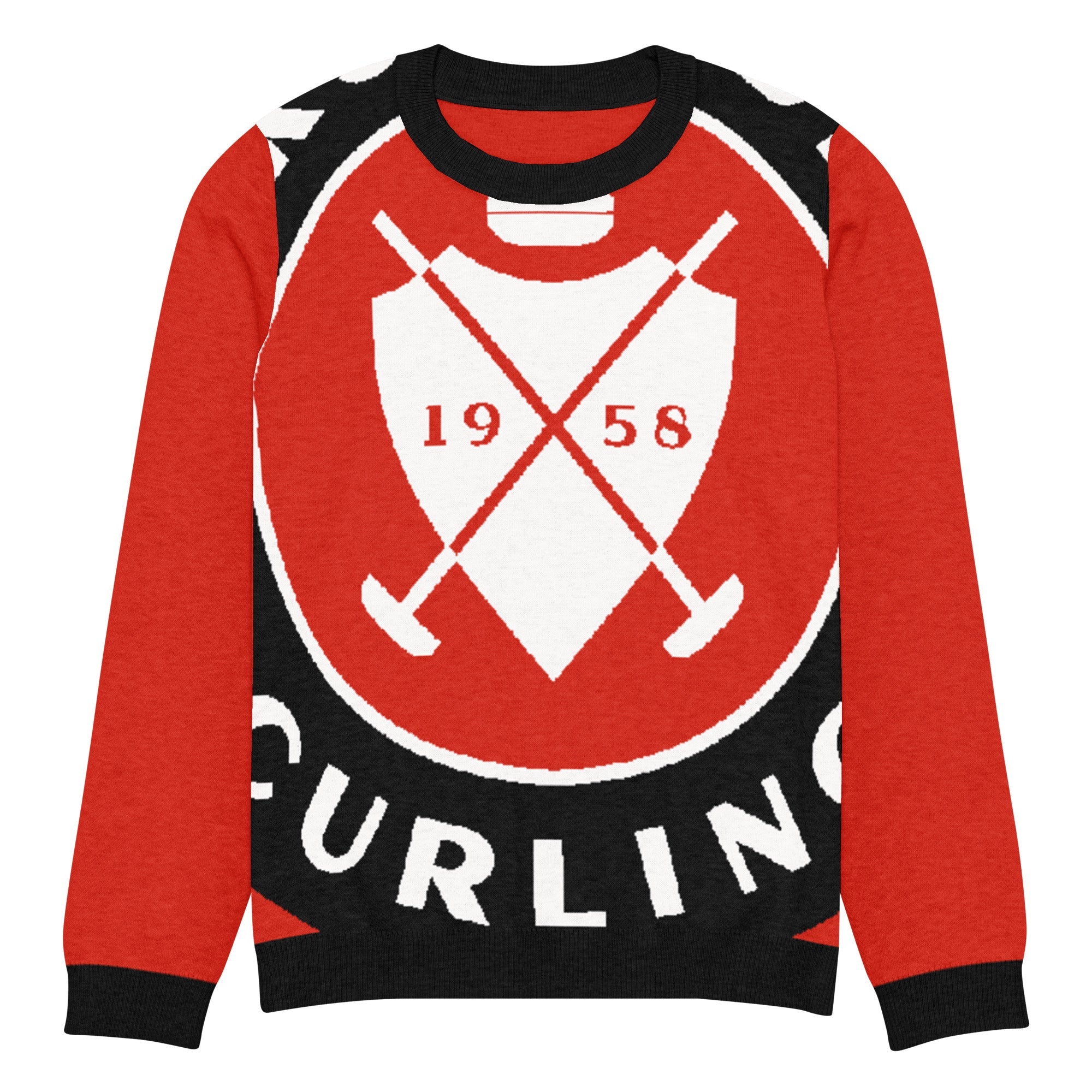 Aksarben Curling Club Knitted crew neck sweater - Broomfitters