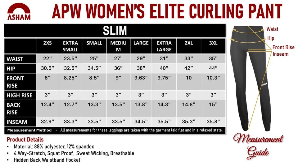 Asham Elite Women's Curling Pants - Broomfitters