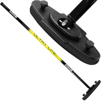 Asham V2 Ultra Lite Tapered Gripped Handle Curling Broom - Broomfitters