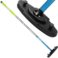 Asham V2 Ultra Lite Tapered Gripped Handle Curling Broom - Broomfitters