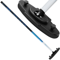 Asham V2 Ultra Lite Tapered Gripped Handle Curling Broom - Broomfitters