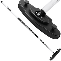 Asham V2 Ultra Lite Tapered Gripped Handle Curling Broom - Broomfitters