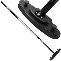 Asham V2 Ultra Lite Tapered Gripped Handle Curling Broom - Broomfitters