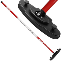 Asham V2 Ultra Lite Tapered Gripped Handle Curling Broom - Broomfitters