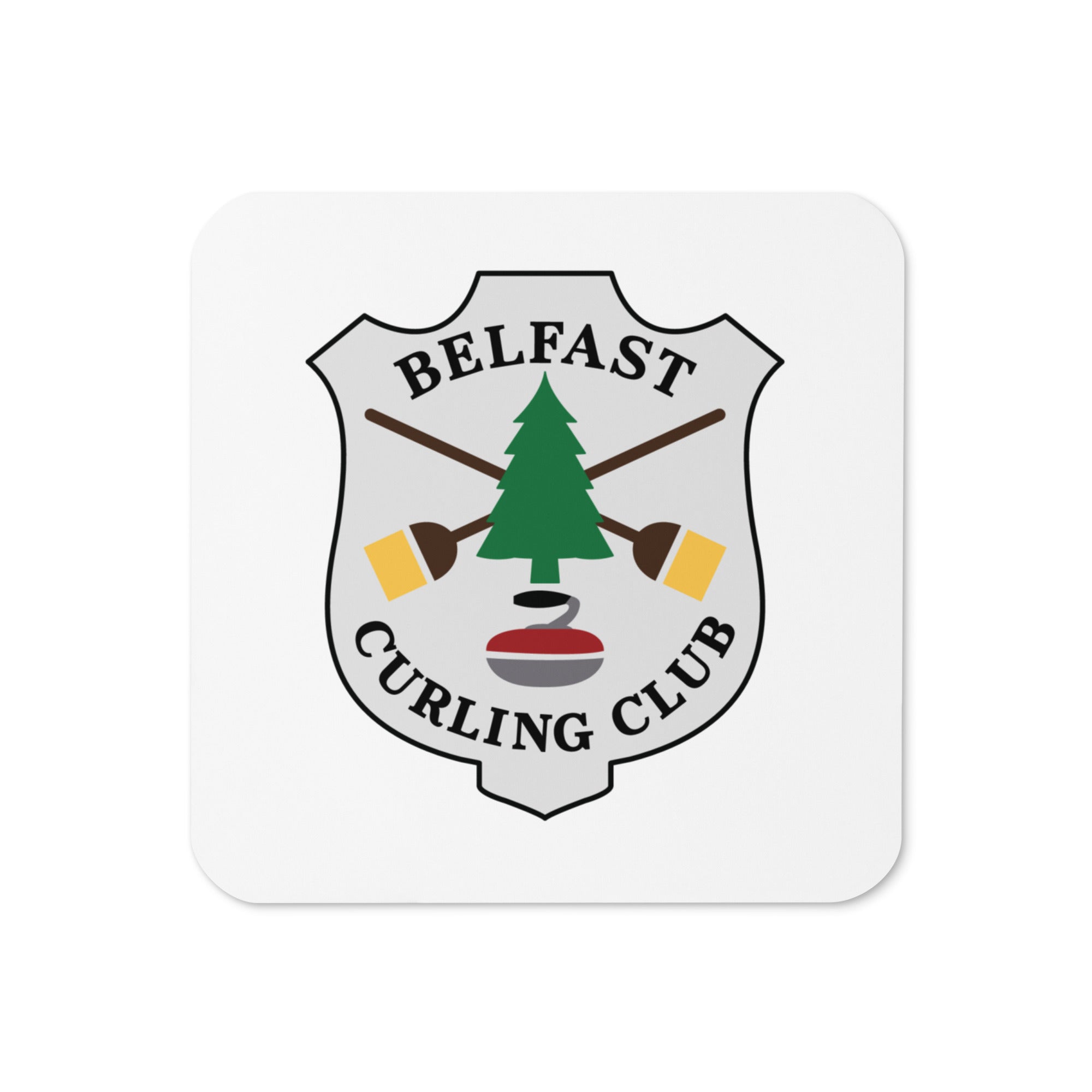 Belfast Curling Cork - back coaster - Broomfitters