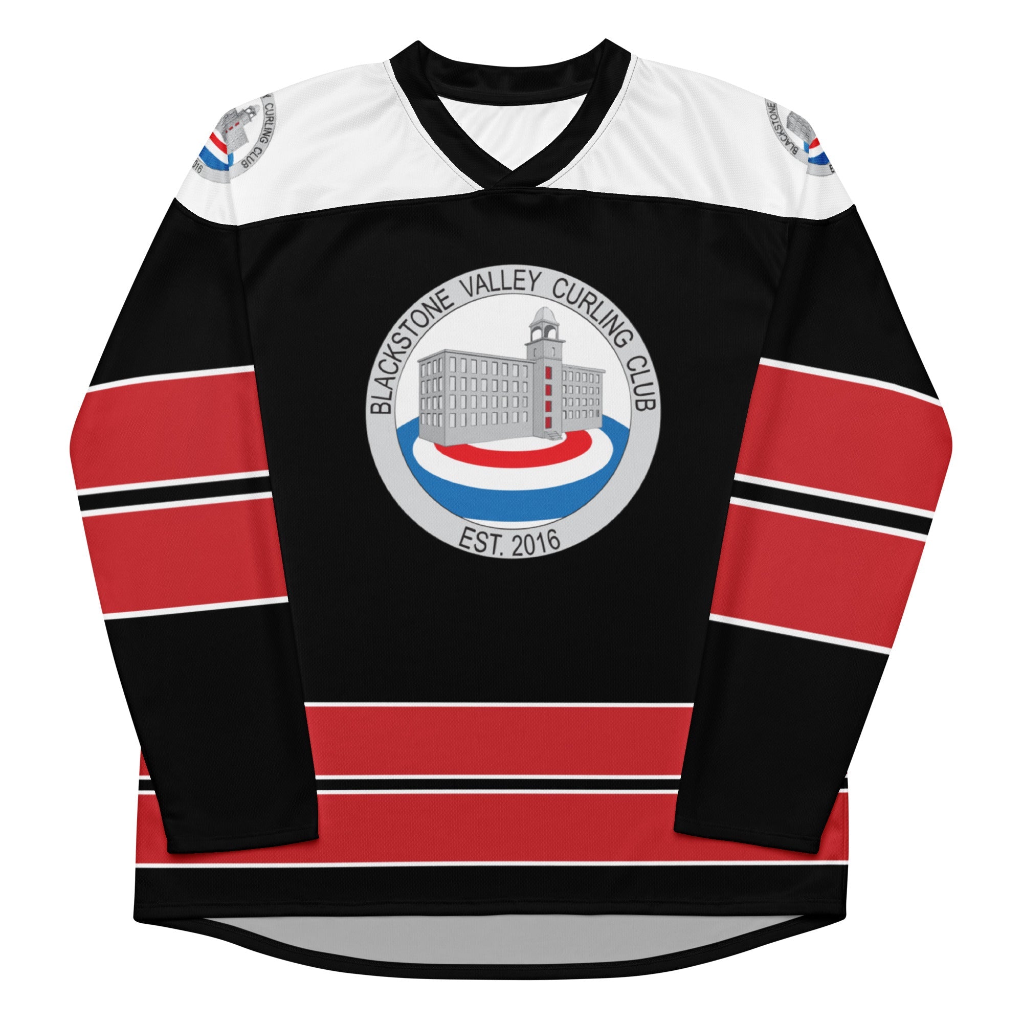 Blackstone Valley Curling Club Recycled hockey fan jersey - Broomfitters
