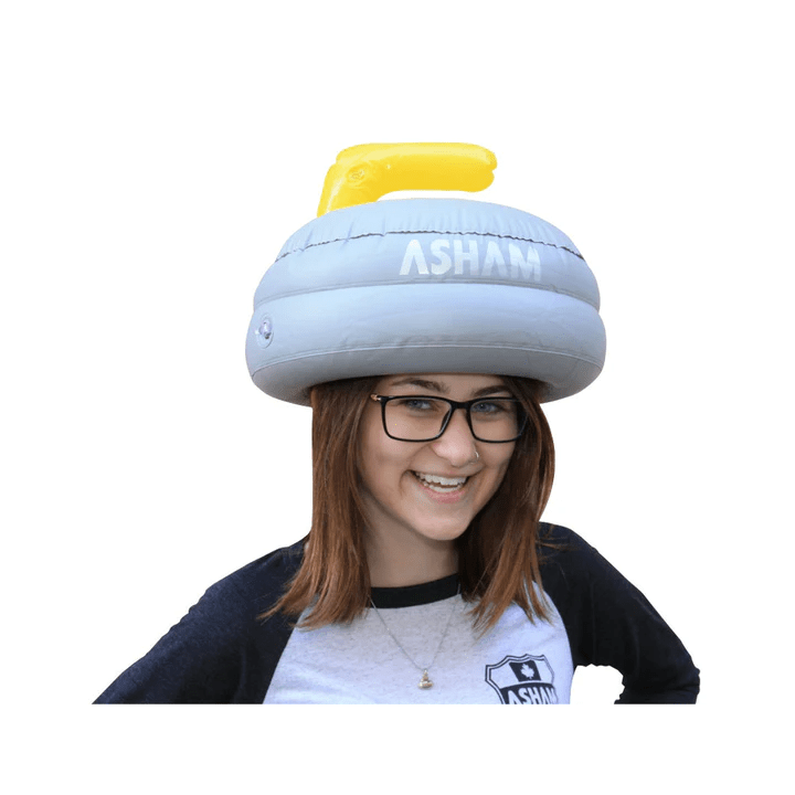 Blow Up Curling Rock Hat - Broomfitters
