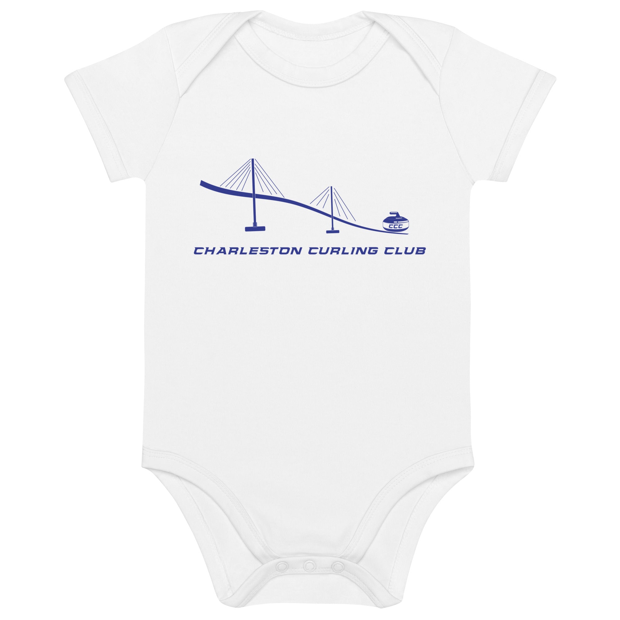 Charleston Curling Club organic cotton baby bodysuit - Broomfitters