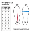 Cyclone Gen 2: Men's G50 Right Handed Curling Shoes (Speed 11) - Broomfitters