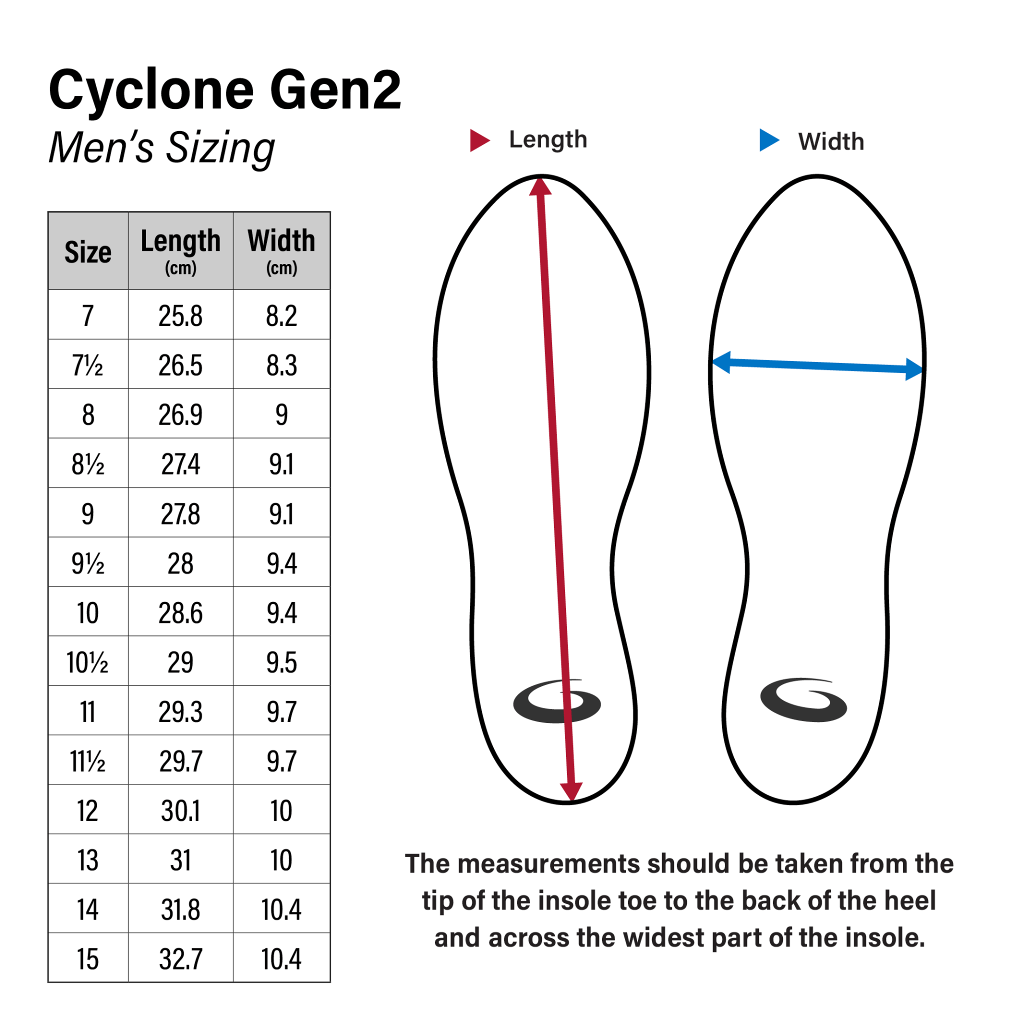 Cyclone Gen 2: Men's G50 Right Handed Curling Shoes (Speed 11) - Broomfitters