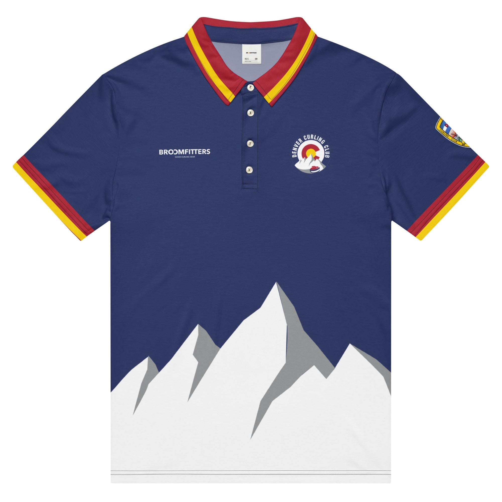 Denver Curling Club Men’s slim fit polo - Broomfitters