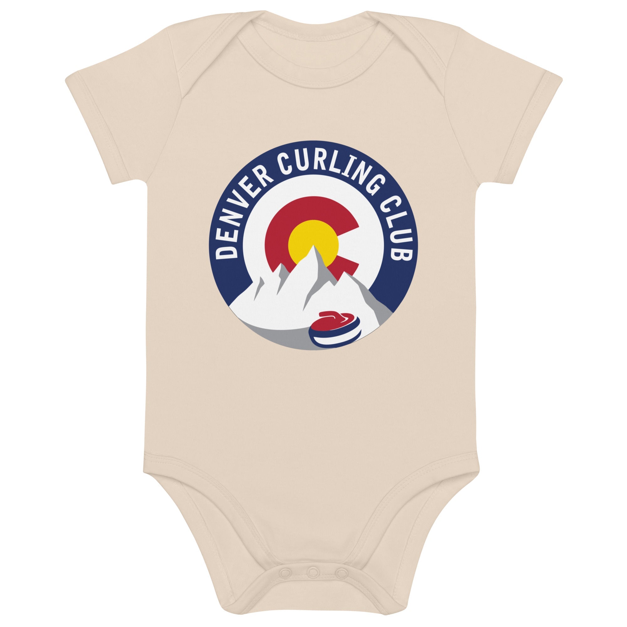 Denver Curling Club Organic cotton baby bodysuit - Broomfitters