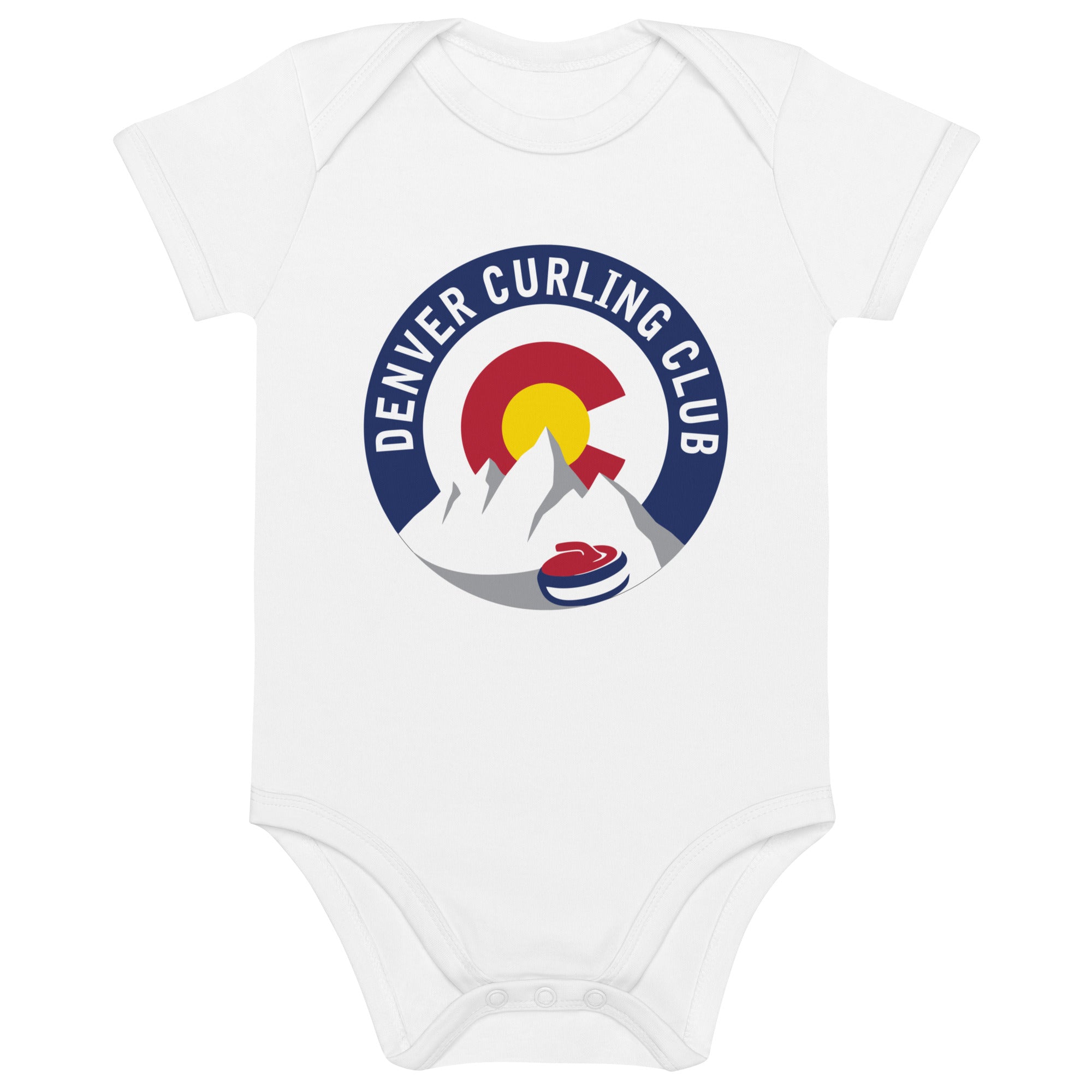 Denver Curling Club Organic cotton baby bodysuit - Broomfitters