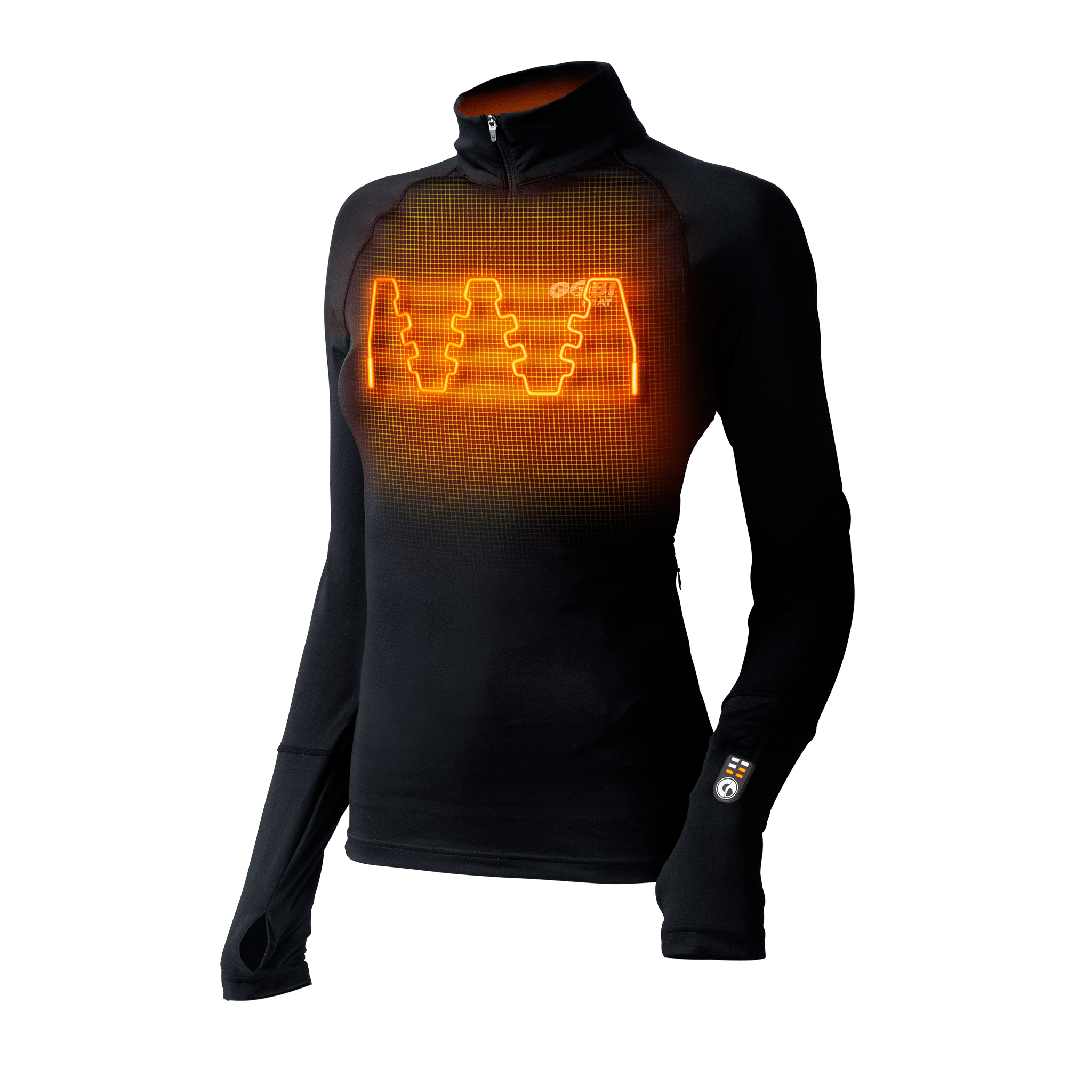 FlexCore Women’s Heated Base Layer Shirt - Dual Control - Broomfitters