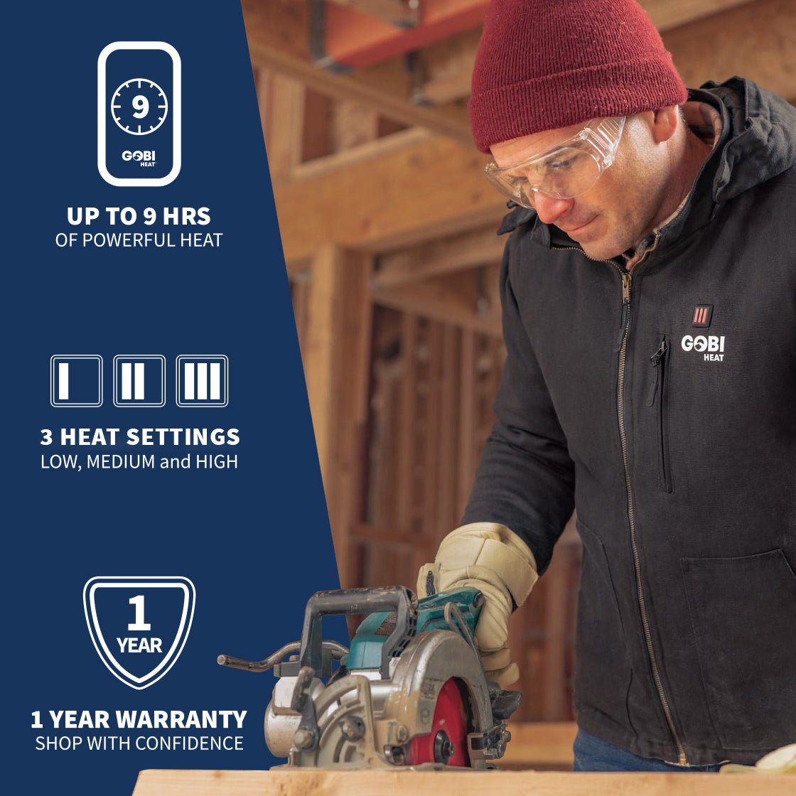 Grit Men's Heated Workwear Jacket - Broomfitters
