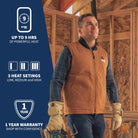 Ibex Mens Heated Workwear Vest - Broomfitters