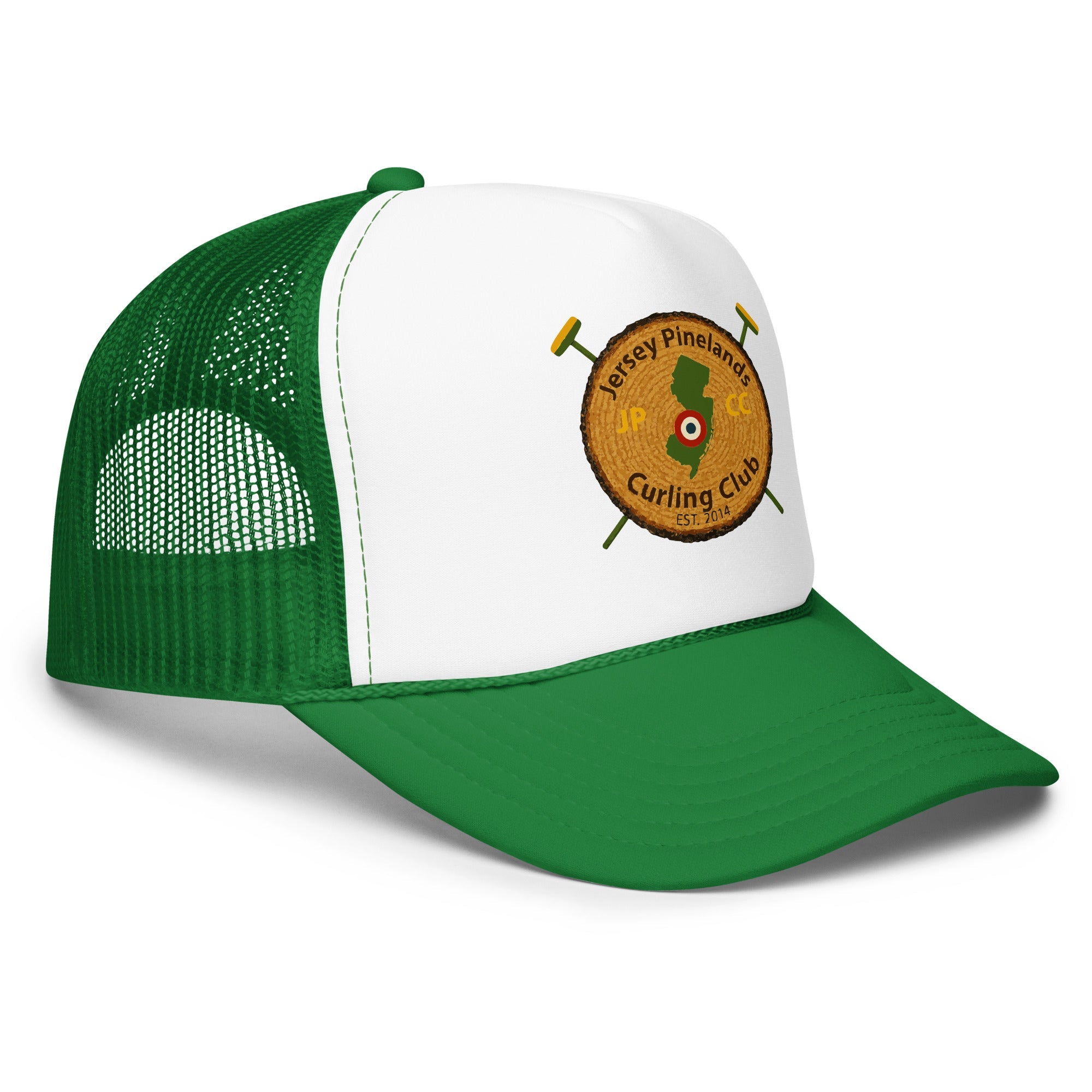 Jersey Pinelands Curling Club Foam trucker hat - Broomfitters