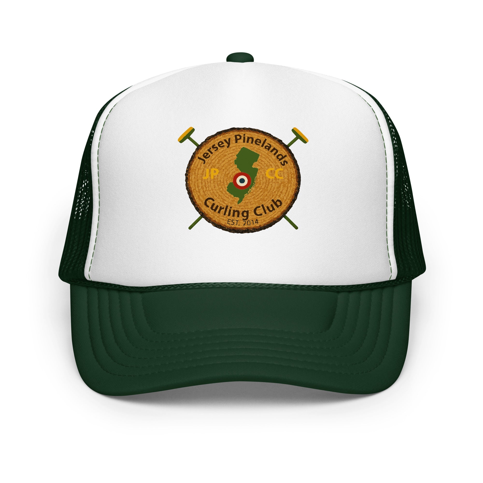 Jersey Pinelands Curling Club Foam trucker hat - Broomfitters