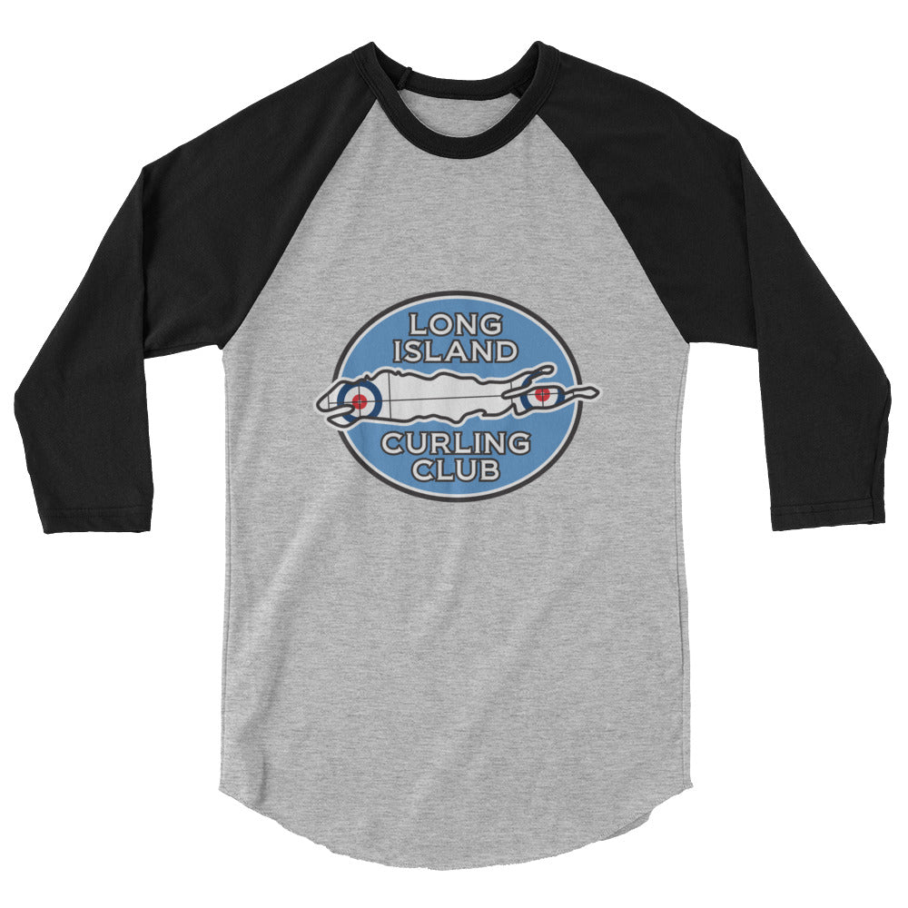 Long Island Curling Club 3/4 sleeve raglan shirt - Broomfitters