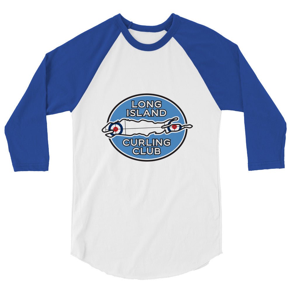 Long Island Curling Club 3/4 sleeve raglan shirt - Broomfitters