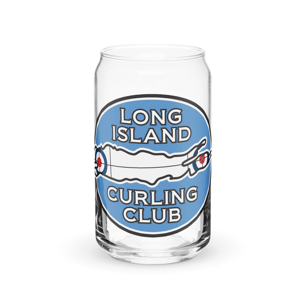 Long Island Curling Club Can-shaped glass - Broomfitters