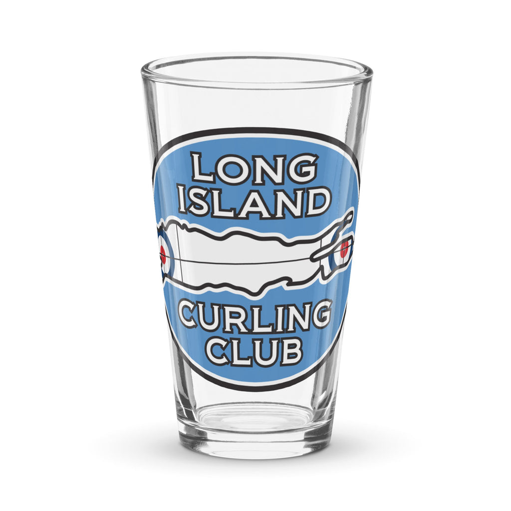 Long Island Curling Club Shaker pint glass - Broomfitters