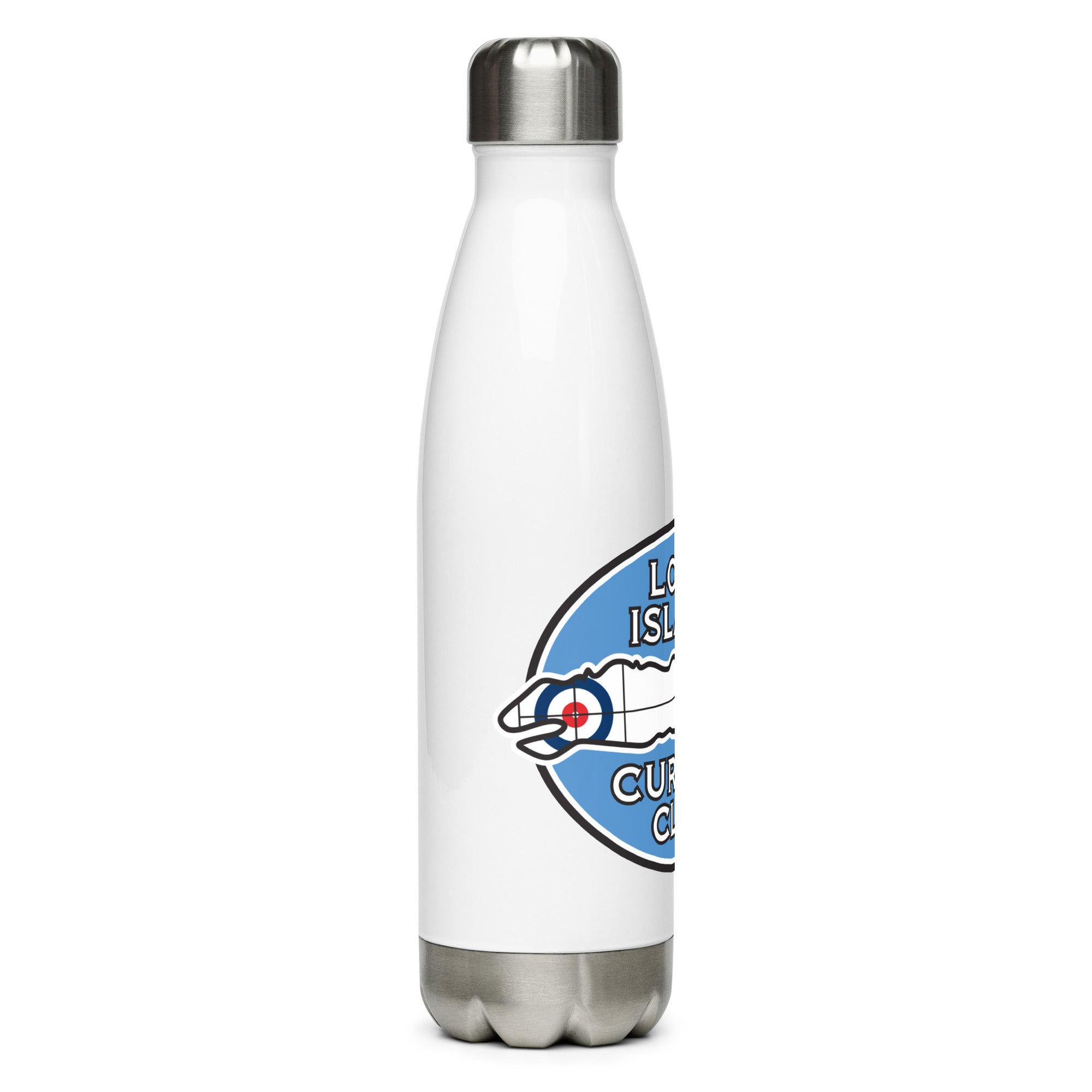 Long Island Curling Club Stainless steel water bottle - Broomfitters