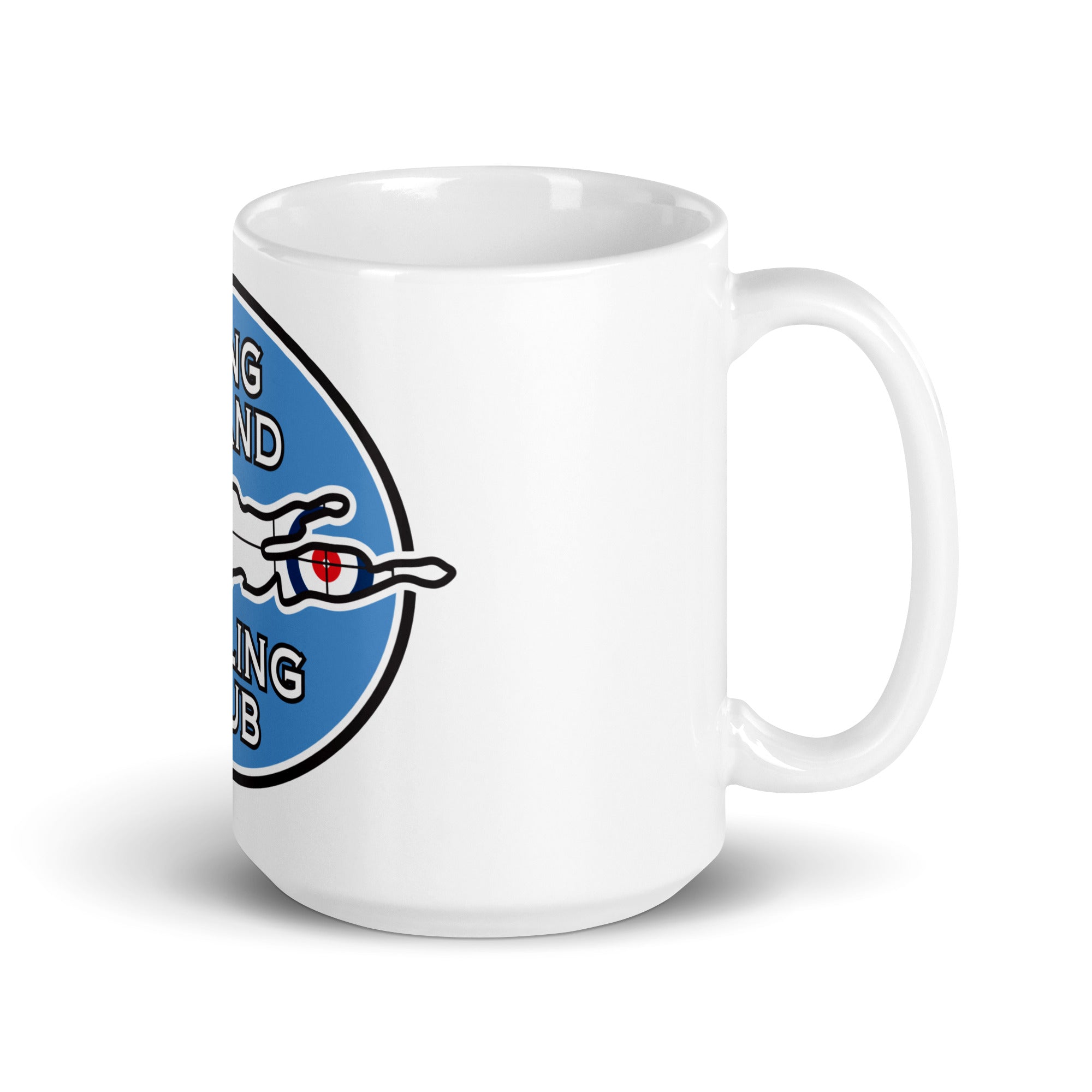 Long Island Curling Club White glossy mug - Broomfitters