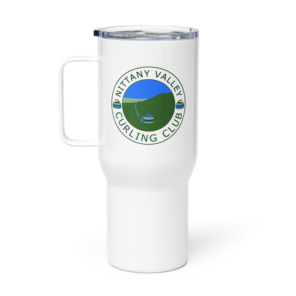 Nittany Valley Curling Travel mug with a handle - Broomfitters