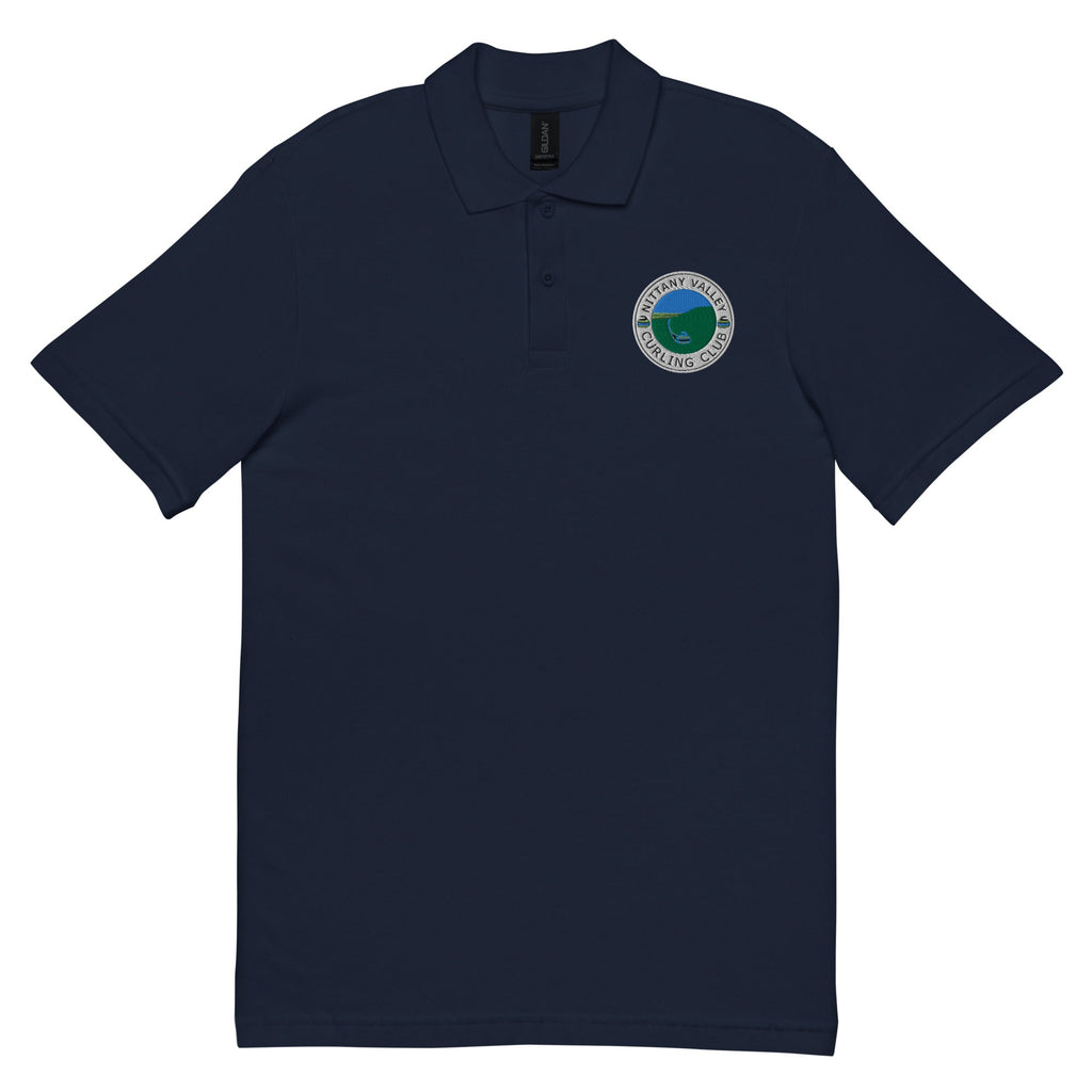 Nittany Valley Curling Unisex pique polo shirt - Broomfitters