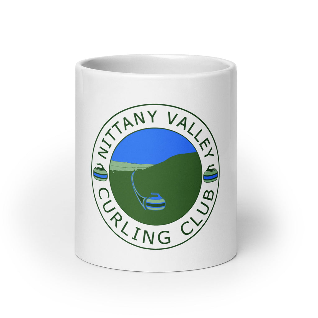 Nittany Valley Curling White glossy mug - Broomfitters