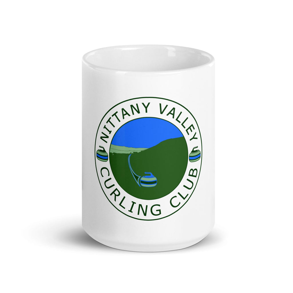 Nittany Valley Curling White glossy mug - Broomfitters