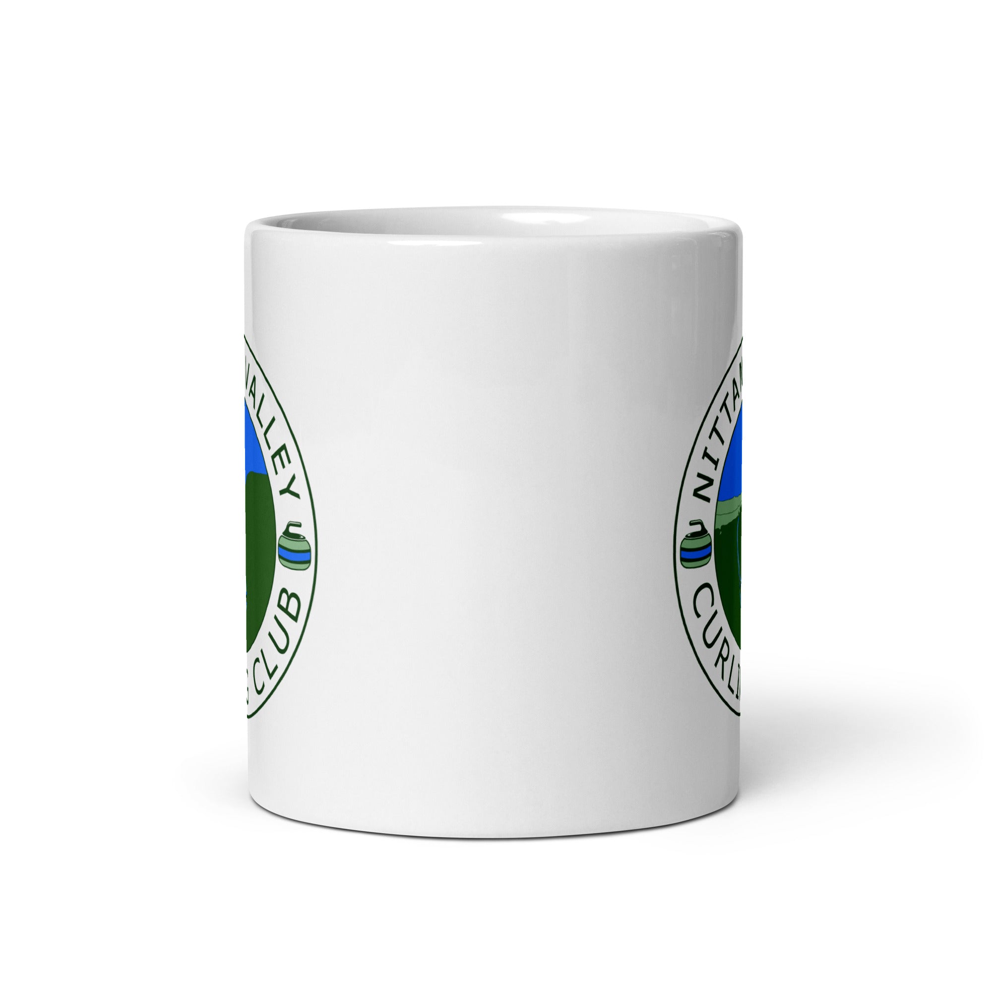 Nittany Valley Curling White glossy mug - Broomfitters