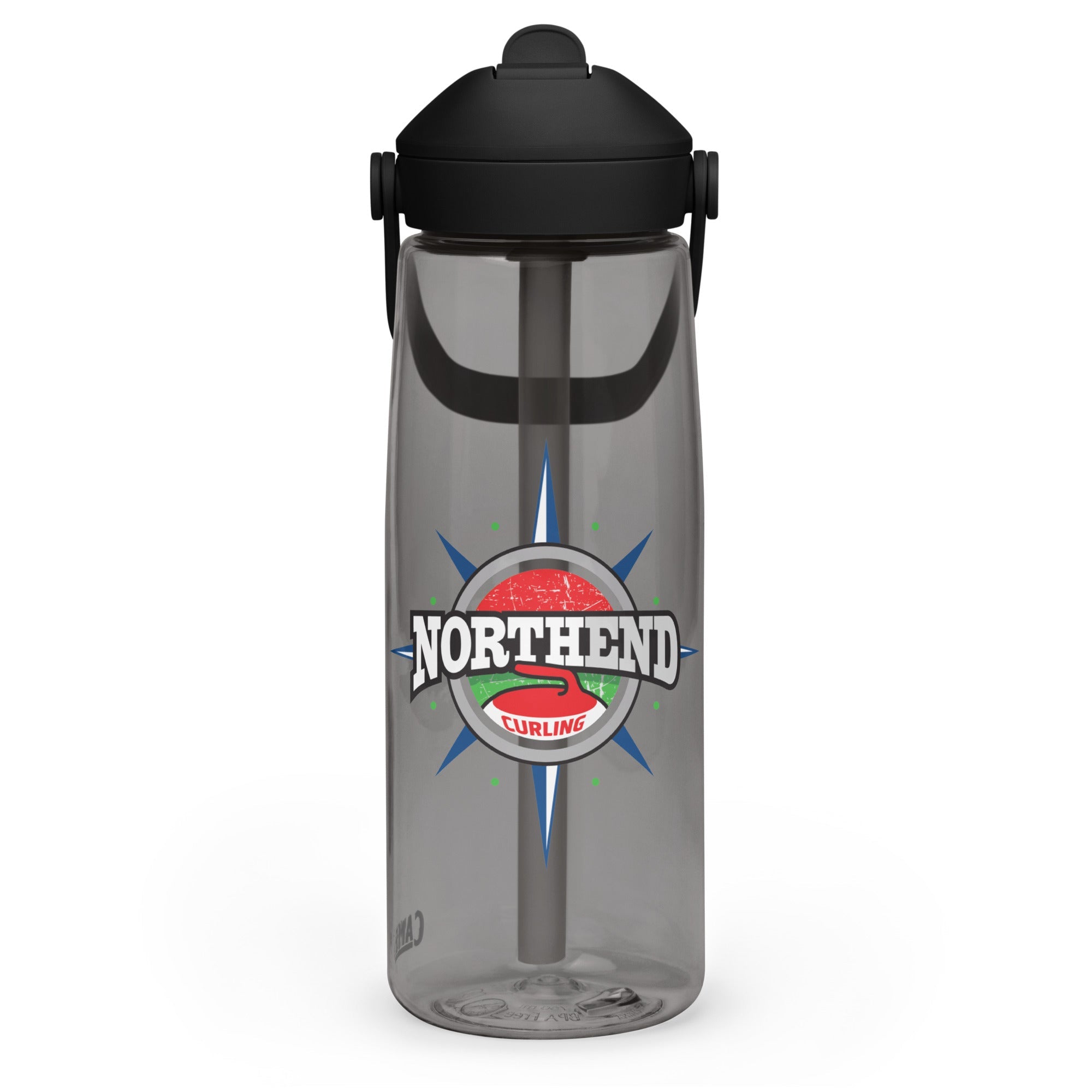 North end Curling Club Flip straw water bottle - Broomfitters