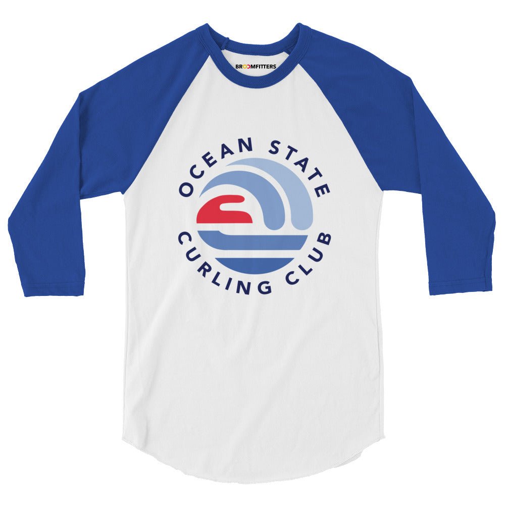 Ocean State Curling 3/4 sleeve raglan shirt - Broomfitters